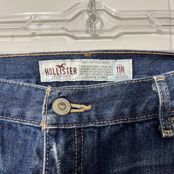 Hollister Womens Straight Leg Distressed Jeans Size 11R - Picture 3 of 6